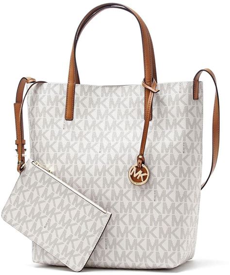 michael michael kors hayley lg convertible tote vanilla acorn